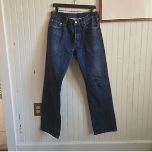 Levi's Vintage Style 100% Cotton Classic Blue Men's Jeans Button Fly